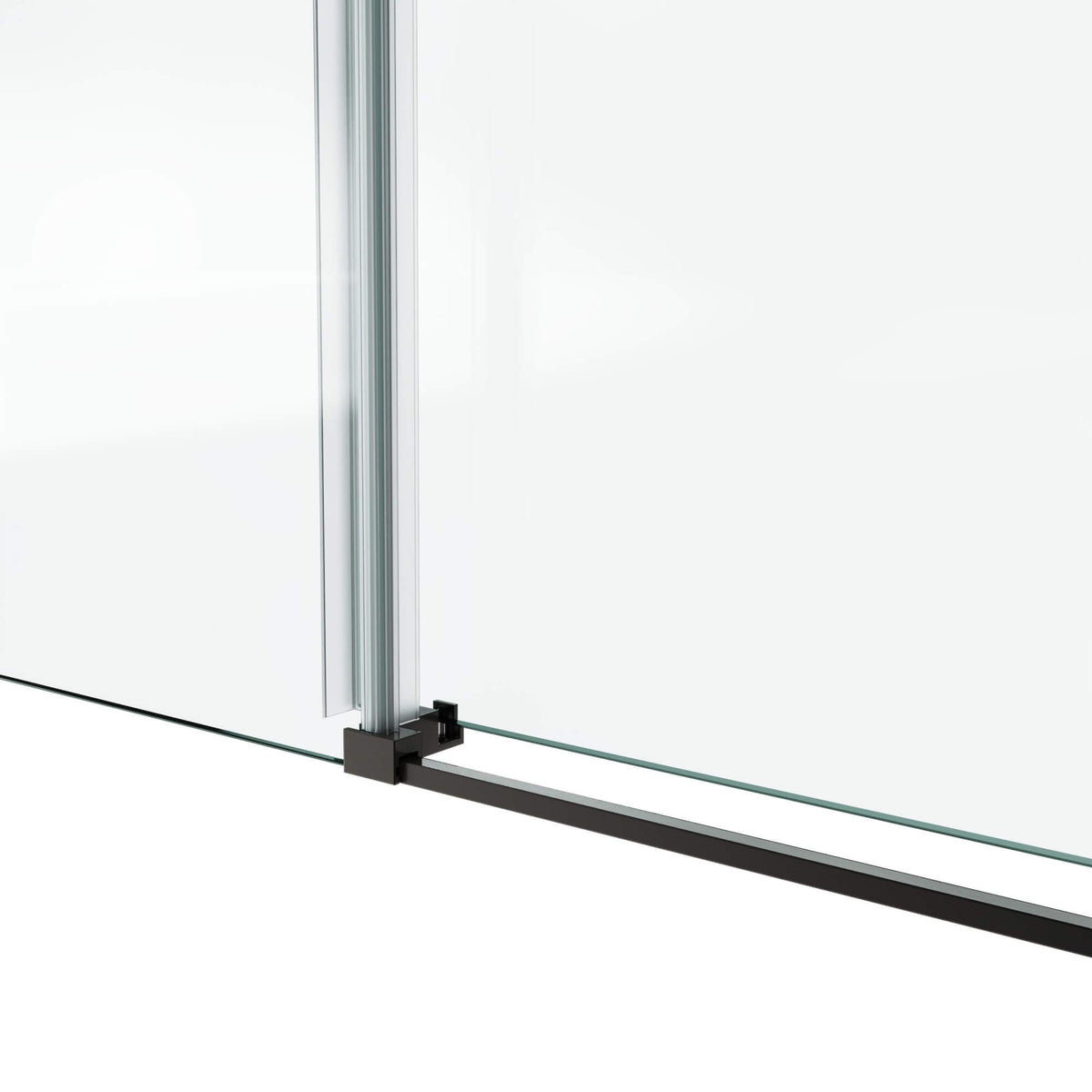Frameless Glass Shower Door 54 x 76 Inch Sliding Shower Door 10 mm SGCC Tempered Glass with Handle and Seal Strips No Leak Design