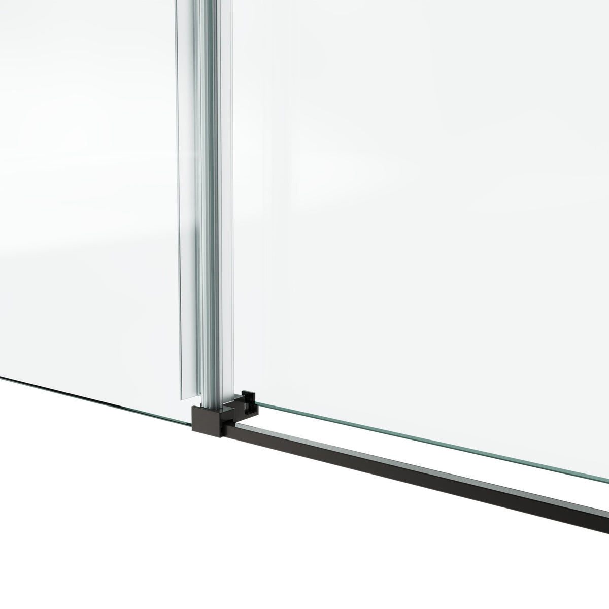 78 in. W × 76 in. H Frameless Sliding Shower Door with Adjustable Rollers
