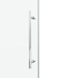 Frameless Glass Shower Door 54 x 76 Inch Sliding Shower Door 10 mm SGCC Tempered Glass with Handle and Seal Strips No Leak Design