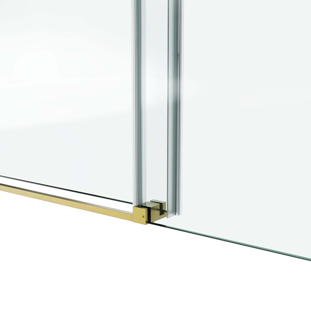 60 in. W × 76 in. H Frameless Sliding Shower Door with Fixed Panel