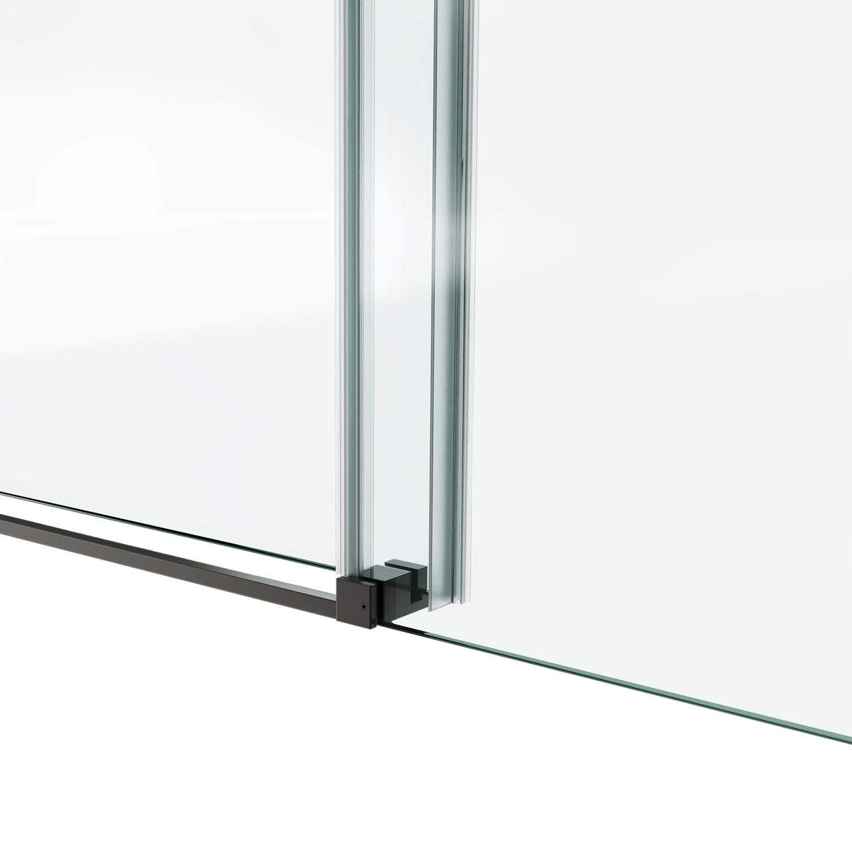60 in. W × 76 in. H Frameless Sliding Shower Door with Fixed Panel