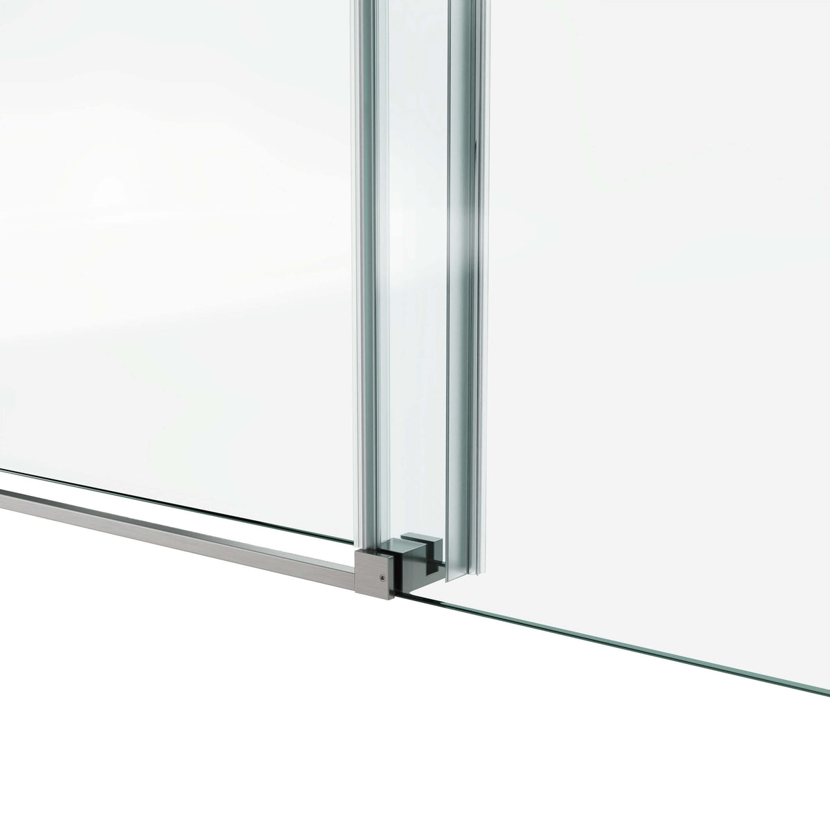 60 in. W × 76 in. H Frameless Sliding Shower Door with Fixed Panel