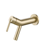 Wall Mount Bathroom Sink Faucet with Brass Hot and Cold Single Handle