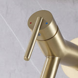 Wall Mount Bathroom Sink Faucet with Brass Hot and Cold Single Handle