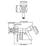 Wall Mount Bathroom Sink Faucet with Brass Hot and Cold Single Handle