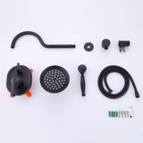 shower system matte black accessorie list