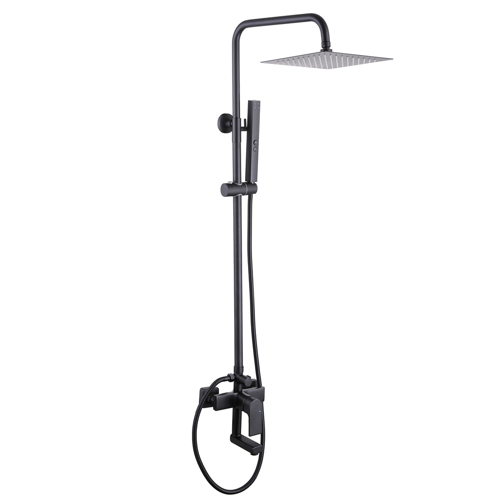 Wall-Mounted 3-Function Shower Kit with Jet & Spray Modes