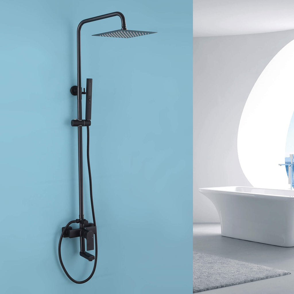 Wall-Mounted 3-Function Shower Kit with Jet & Spray Modes
