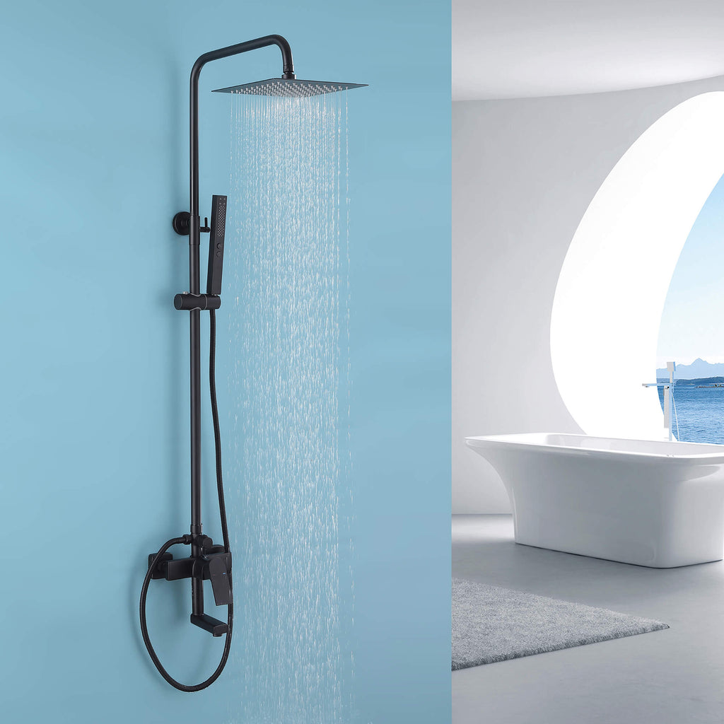 Wall-Mounted 3-Function Shower Kit with Jet & Spray Modes
