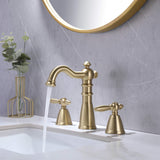 Antique Brass Widespread Bathroom Faucet Farmhouse Washingroom Vanity Faucet HG8803BG