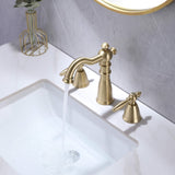 Antique Brass Widespread Bathroom Faucet Farmhouse Washingroom Vanity Faucet HG8803BG