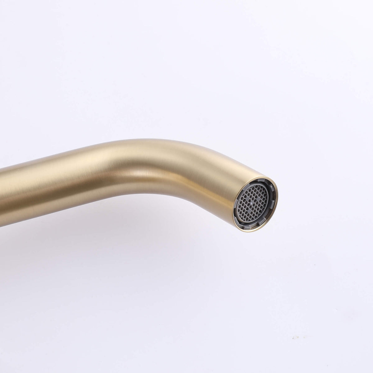 basin faucet bruahed gold spout