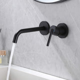 open basin faucet matte black