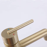 Single Handle Deck Mounted Bathroom Sink Faucet Single Hole Modern