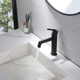 Single Handle Deck Mounted Bathroom Sink Faucet Single Hole Modern