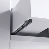 Elegant 48" Floating White Vanity with Sink, Drawers & Cabinets
