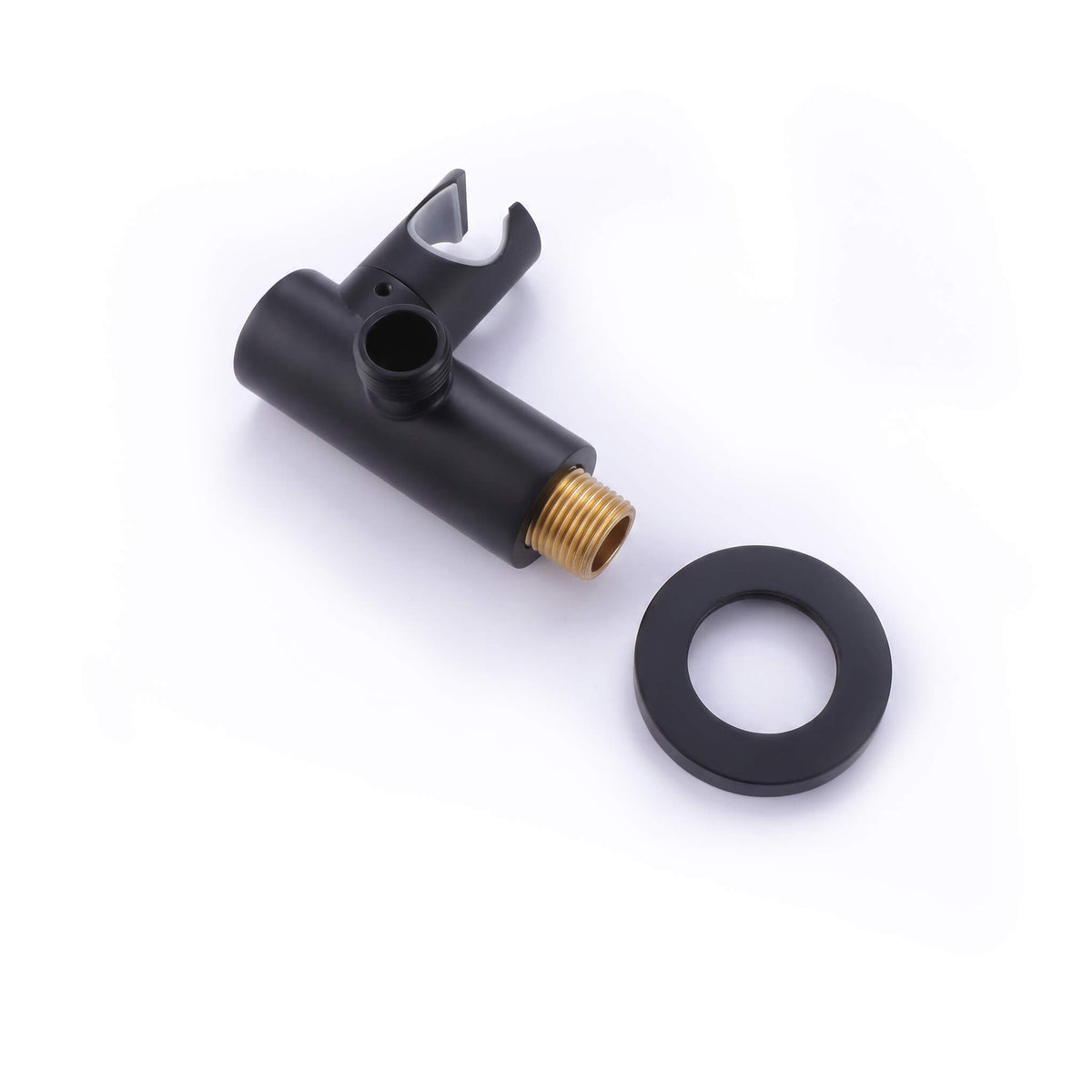 Solid Brass Wall-Mounted Handheld Shower Bracket Holder with Cover Plate