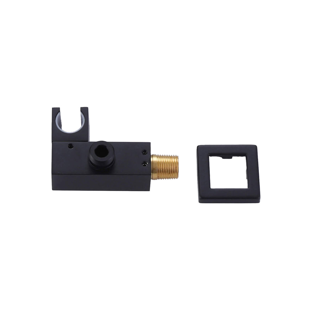 Solid Brass Wall-Mounted Handheld Shower Bracket Holder with Cover Plate