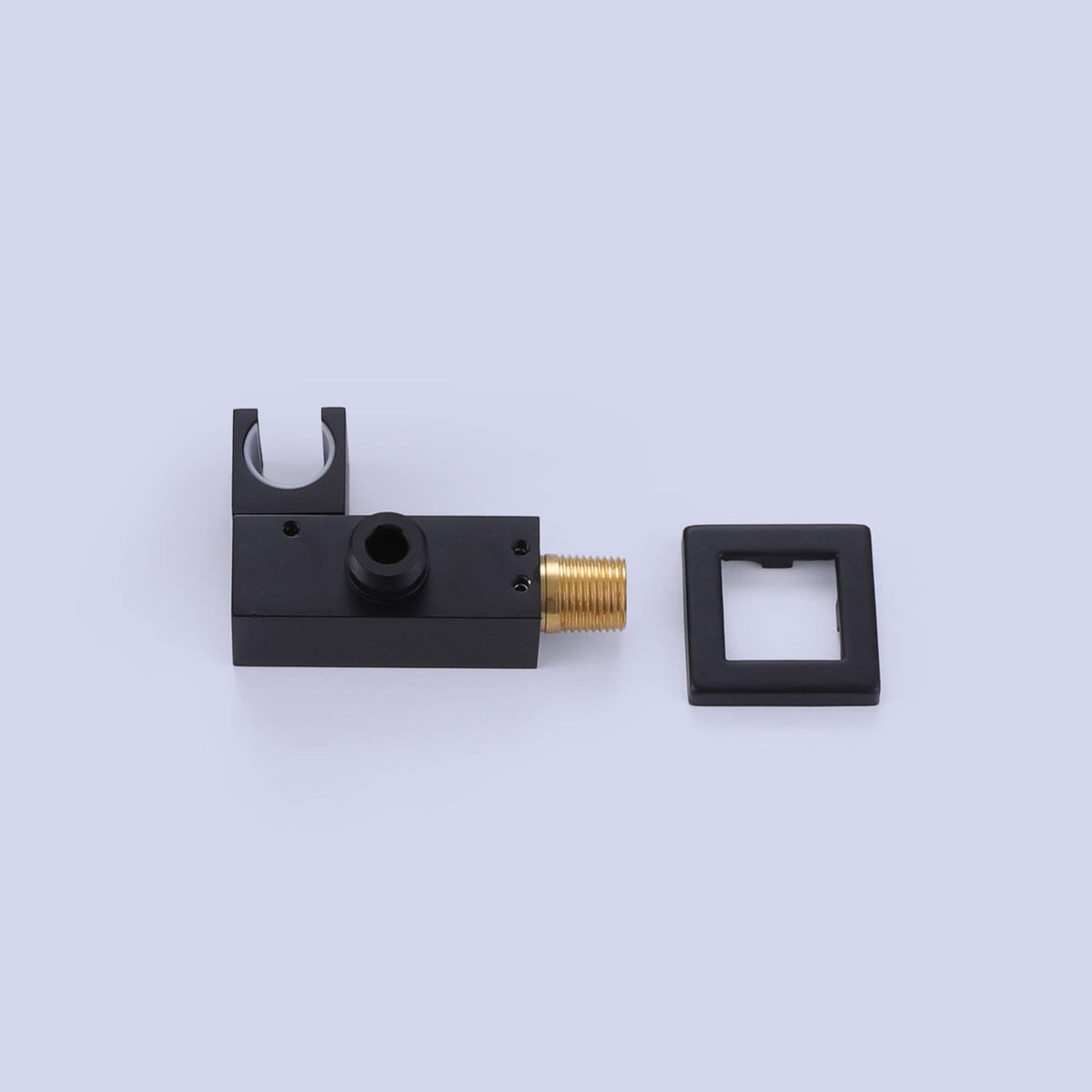 Solid Brass Wall-Mounted Handheld Shower Bracket Holder with Cover Plate