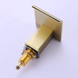 Waterfall Bathroom Faucet Solid Brass Widespread 3-Hole Vanity Tap