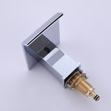 Waterfall Bathroom Faucet Solid Brass Widespread 3-Hole Vanity Tap
