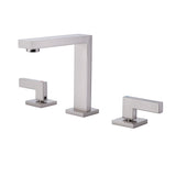 Bathroom Sink Faucet Brushed Nickel 3-Hole Widespread Bathroom Faucet JK0012