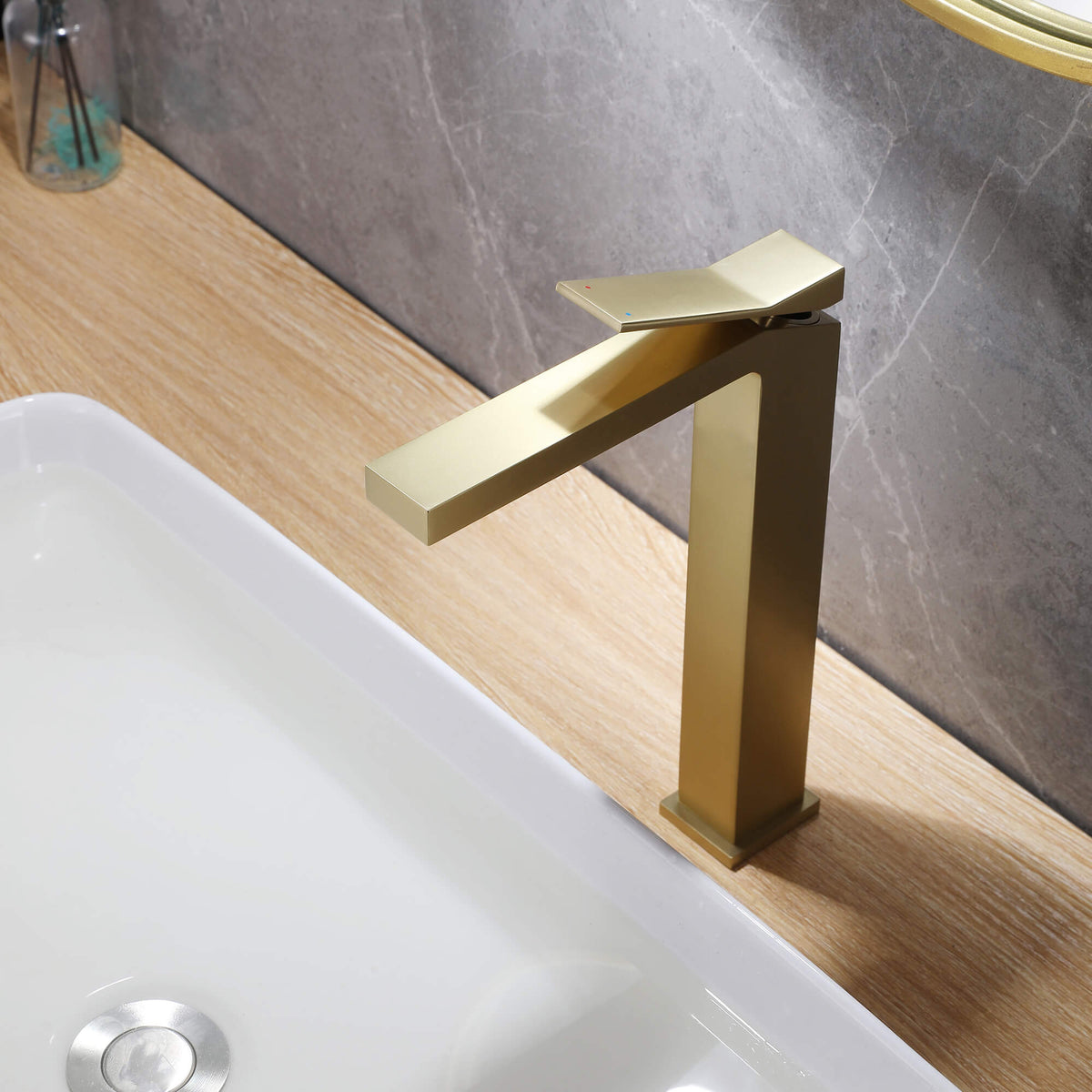 Modern Vessel Sink Faucet Single Handle Bathroom Vanity Faucet Designed for Contemporary Above Counter Basins