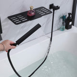 Waterfall Tub Faucet Wall Mount Tub Filler with Hand Shower JK0038