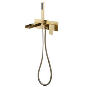 Wall-Mounted Waterfall Tub Faucet with Hand Shower