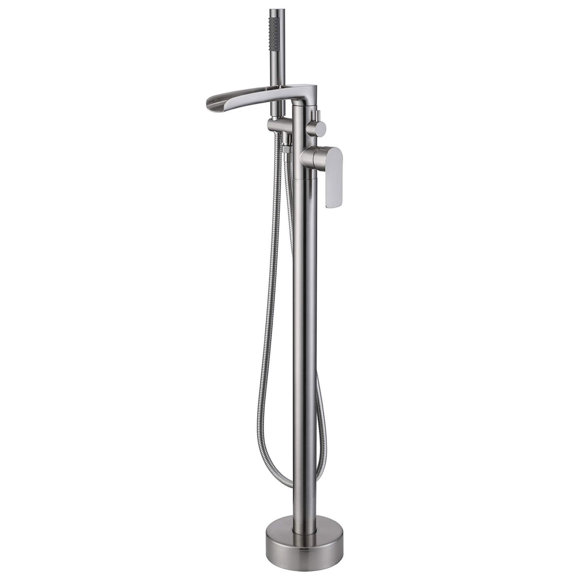 Freestanding Bathtub Faucet with Handheld Shower Floor Mounted Tub Filler Mixer