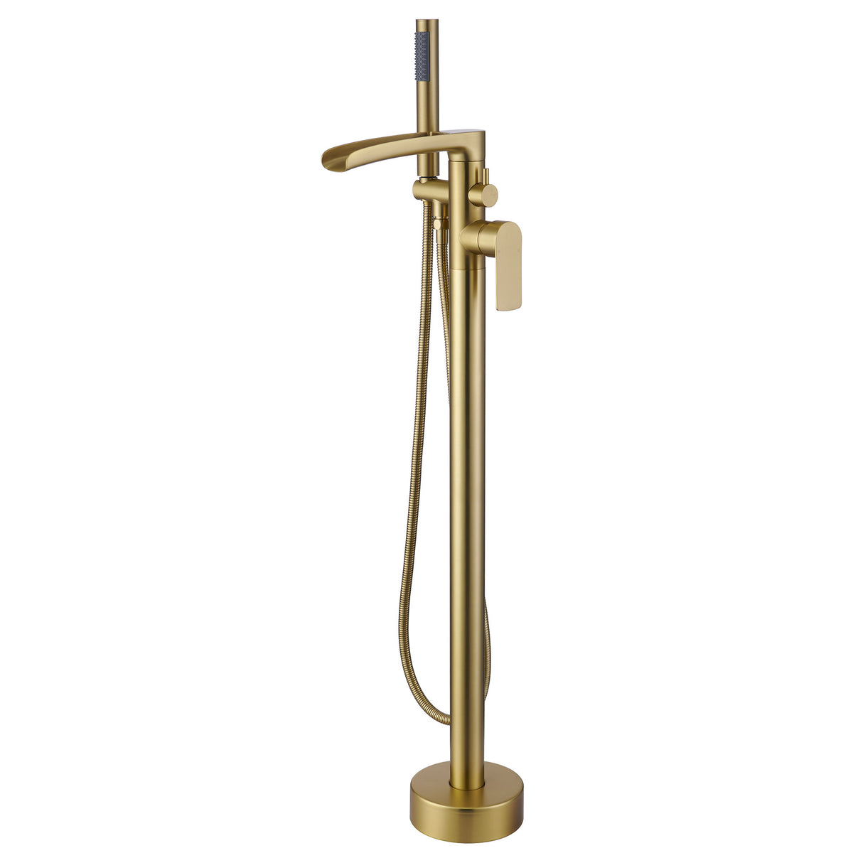 Freestanding Bathtub Faucet with Handheld Shower Floor Mounted Tub Filler Mixer