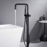 Floor Mount Tub Filler Freestanding Bathroom Matte Black JK0048