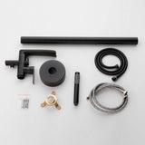 Freestanding Bathtub Faucet with Handheld Shower Floor Mounted Tub Filler Mixer