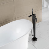 Freestanding Bathtub Faucet with Handheld Shower Floor Mounted Tub Filler Mixer