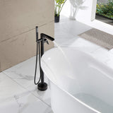 Freestanding Bathtub Faucet with Handheld Shower Floor Mounted Tub Filler Mixer