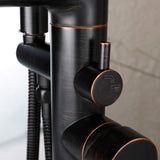 Freestanding Bathtub Faucet with Handheld Shower Floor Mounted Tub Filler Mixer
