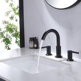 2-handle bathroom sink faucet opening
