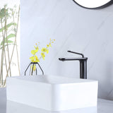 Single Handle One Hole Tall Spout Deck Mount Bathroom Vessel Sink Faucet JK0065
