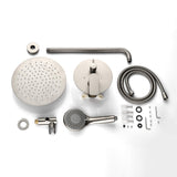 Wall-Mounted Shower Faucet Set with Round Rain Head and Balance Valve