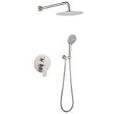 Wall-Mounted Shower Faucet Set with Round Rain Head and Balance Valve