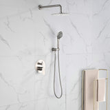 Wall-Mounted Shower Faucet Set with Round Rain Head and Balance Valve