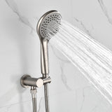 Wall-Mounted Shower Faucet Set with Round Rain Head and Balance Valve