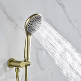 Wall-Mounted Shower System with Rain Shower Head and Handheld Shower