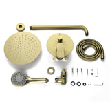 Wall-Mounted Shower Faucet Set with Round Rain Head and Balance Valve