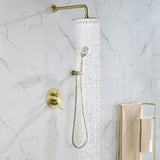 Wall-Mounted Shower Faucet Set with Round Rain Head and Balance Valve