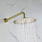 Wall-Mounted Shower Faucet Set with Round Rain Head and Balance Valve
