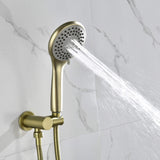 Wall-Mounted Shower Faucet Set with Round Rain Head and Balance Valve