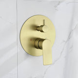 Wall-Mounted Shower Faucet Set with Round Rain Head and Balance Valve