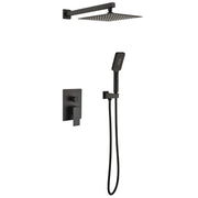 Wall-Mounted Shower System with 10-Inch Rainfall Shower Head 3-Function Handheld Sprayer