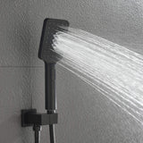 Wall-Mounted Shower System with 10-Inch Rainfall Shower Head 3-Function Handheld Sprayer
